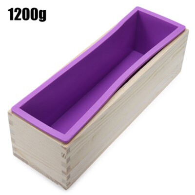 

1200g Silicone Soap Loaf Mold Wooden Box DIY Making Tools