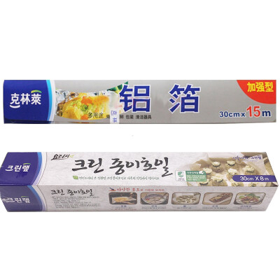 

【Jingdong Supermarket】 Kelin Baking Barbecue with aluminum foil paper foil paper cooking paper combination set (cf-3 + sf01