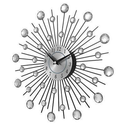 

Декоративные Crystal Sunburst Металлические настенные часы Home Art Decor Диаметр 13 дюймов