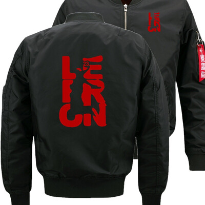 

LeBron James Bomber Flight Flying Jacket Winter thicken Warm Zipper Men Jackets Anime Mens Casual Coat