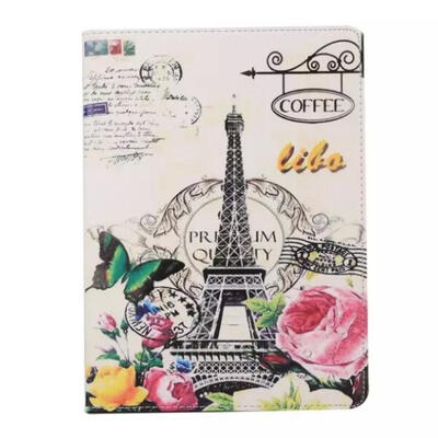 

MITI Кожаный чехол для Apple Ipad 2 воздуха Flower Tower печати Обложка для Ipad 6 Смарт сна Wake флип вислоухая Стенд крышку