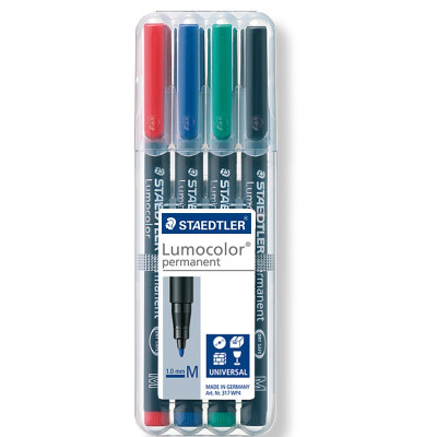 

Staedtler 317WP4 Oil Marker Pen 4 color suit