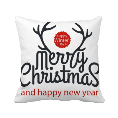 

Christmas Elk New Year Winter Festival Square Throw Pillow Insert Cushion Cover Home Sofa Decor Gift