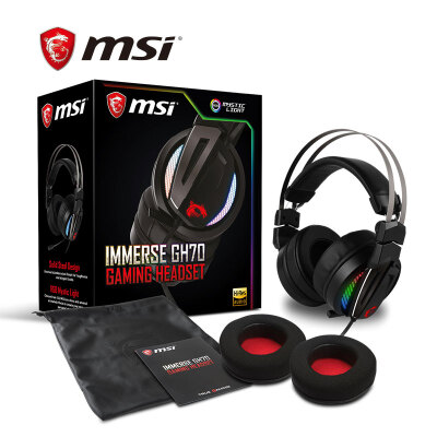 

MSI GH 70 Gaming Headset Headset RGB Light Effect Chicken Headphones