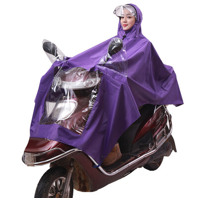 

Kendo outdoor ride adult electric battery motorcycle raincoats men&women single poncho increase thickening adjustable detachable hat eaves P1-T purple 4XL