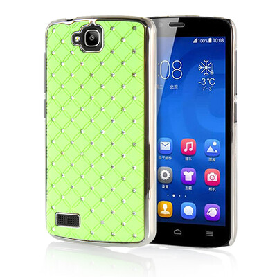 

MOONCASE Hard Chrome Plated Star Bling Back ЧЕХОЛ ДЛЯ Huawei Honor 3C Green