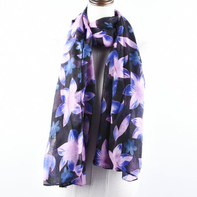

Guttavalli Nice Women Soft Flowers Long Shawl Summer Chevron Печать Шарф Вискозные полоски Геометрические тощие обертки