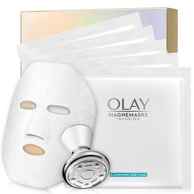 

Olay Olay Магнитная инфузионная маска Омоложение Белое проникающее Elastin Mask 5pcs + Magnetic Introductor