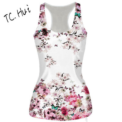 

2018 Europe&the new wild casual vests digital printing in the long section of the Slim vest