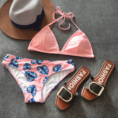 

Top Seller 2018 New Pink Set Sexy Tight Swim Suits Swimwear