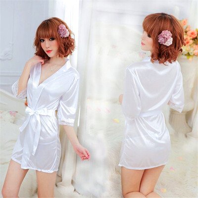 

Sexy Bathrobe Perspective Nightgown Nightgown Set