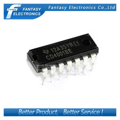 

50PCS CD4001BE DIP14 CD4001 DIP new&original IC free shipping