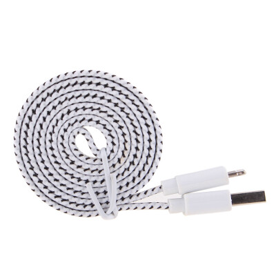 

3610Ft Durable Braided Flat 8Pin Double-sided USB Data Sync Charger Cable Cord for iPhone 5 5S 6 6S Plus iPad 4 5 Air iOS9