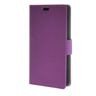 

MOONCASE Soft skin PU Wallet Flip Card Stand Back Leather Case Cover for LG AKA Purple