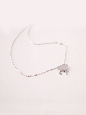 

ONICE 925 Sterling Silver Necklace with Cloud Raindrops&Umbrella Pendant WQX016