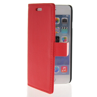

MOONCASE Slim Leather Side Flip Wallet Card Slot Pouch Stand Back чехол для Apple iPhone 6 ( 4.7 inch ) Red