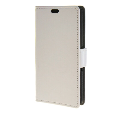 

MOONCASE Simple style Leather Wallet Flip Card Stand Back Case Cover for Sony xperia E4G White