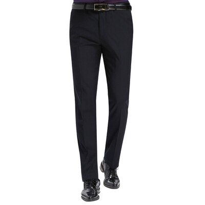 

Red beans Hodo men business is suits straight body men &39s pure color pants hide blue 40
