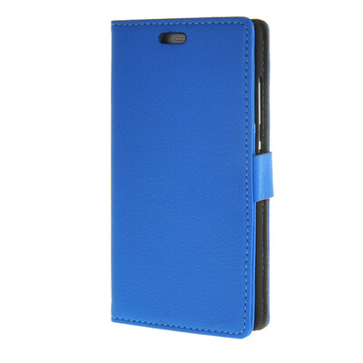 

MOONCASE Litch Skin Leather Card Slot Wallet Bracket Back чехол для Huawei P8 Lite Blue