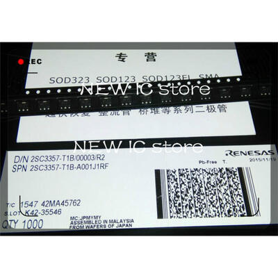 

50pcs 2SC3357 Marking RF SOT-89 65GHZ 2SC3357-T1 C3357 NPN Silicon RF Transistor