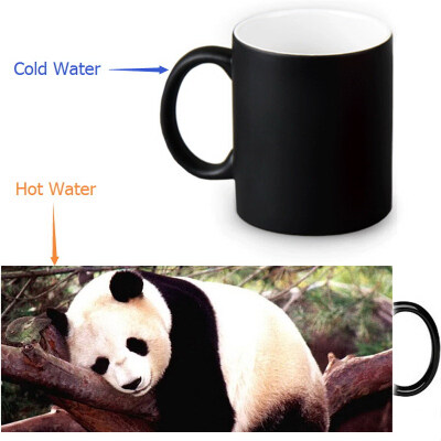 

Panda 350ml12oz Heat Reveal Mug Color Change Coffee Cup Sensitive Morphing Mugs Magic Mug Milk Tea Cups