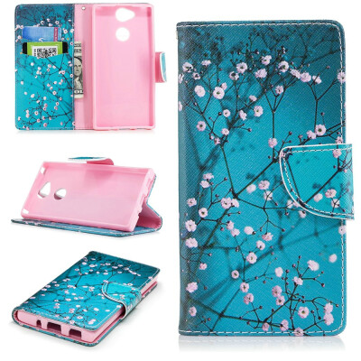 

BEFOSPEY Painting PU LeatherSoft TPU Card Slot Stand Wallet Case For Sony Xperia XA252"2018