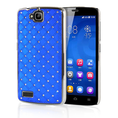 

MOONCASE Hard Chrome Plated Star Bling Back ЧЕХОЛ ДЛЯ Huawei Honor 3C Blue