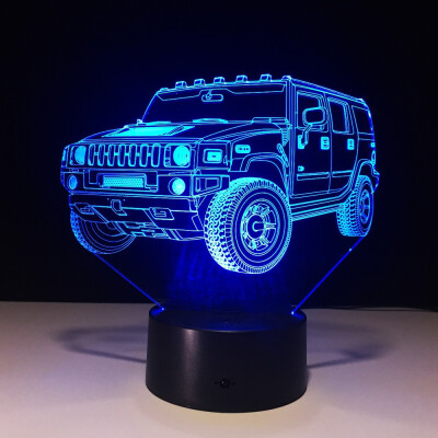 

3D Night Lights for Kids Sport Car 7 Colors Change with Remote Help Kids Fell Safe at Night or As A Gift