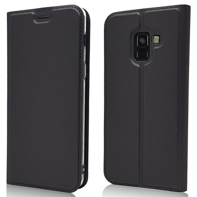 

Роскошный чехол Кошелек для Samsung Galaxy A8 2018 Высокое качество Кожа PU Откидная крышка Kickstand Anti-shock Полная защита