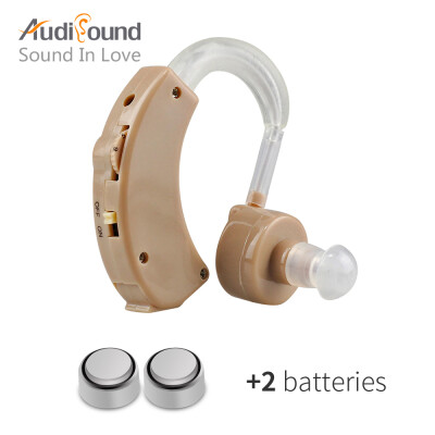 

Audisound Small Convenient Ear Care For Deaf Hearing Aids Sound Amplifier Behind The Ear Hearing Aid with 2xA675 Battery