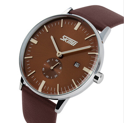 

SKMEI 9083 Men Fashion Casual Quartz Watch Classic Genuine Leather Strap
