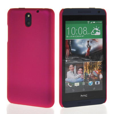 

MOONCASE Hard Rubberized Rubber Coating Devise Back Case Cover for Htc Desire 610 Hot pink