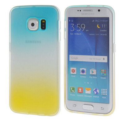 

MOONCASE Galsxy S6 Edge случай Радуга Гибкая Прочный силиконовый гель ТПУ Дело Чехол тонкий / A06