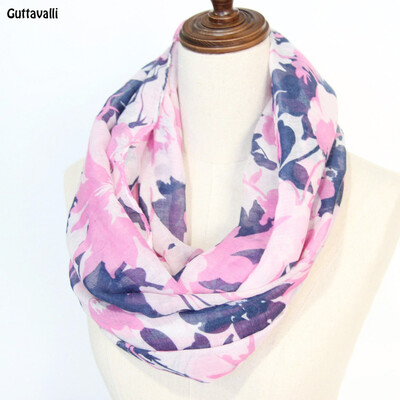 

Guttavalli Women Galsang Flowers Print Кольцо шаль полосы Снежинка петля шарф Зима Мун Цветочные Шеврон Отделение Бесконечность Шарфы