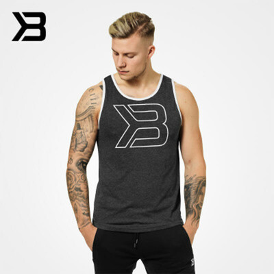 

Muscle Dr fitness brothers high elastic summer new casual sports solid color fashion Europe&the United States training sleeve