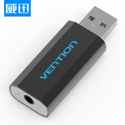 

VENTION USB external sound card free drive notebook desktop computer usb to 35mm audio interface to headset microphone converter black VAB-S15-B