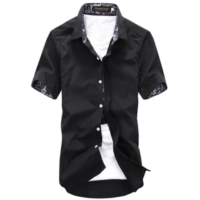 

Zogaa Summer New Korean Mens Shirt Slim Short Sleeve