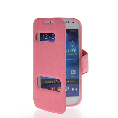 

MOONCASE Кожа сторона стойки сальто Shell задняя крышка чехол для Samsung Galaxy S4 Mini I9190 розовый