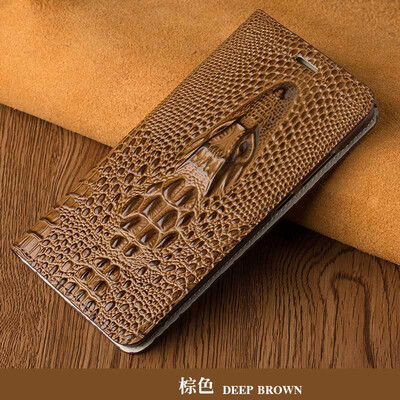 

Luxury Genuine Leather flip Case For Samsung S6 Edge S8 Plus Note 8 3D dragon head model Invisible magnet phone cover