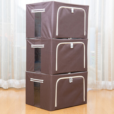 

ShengNiShangPin Oxford cloth clothes storage box clothing storage box storage box large 66L3 high-end boutique series brown