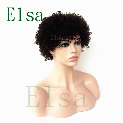 

Short Afro Kinky Curly Women Wigs  Lace wigs human Hair Wig For Africa American hair wigs