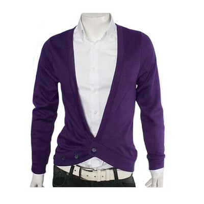 

Zogaa New Mens Cardigans Fashion Slim 1 buttons