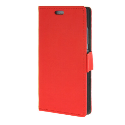 

MOONCASE Vivid colors Leather Wallet Card Slot Bracket Back Case Cover for Huawei P8 Lite Red