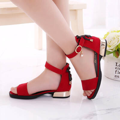 

Kids Flock Roman Sandals Girls Summer Princess Shoes Children Bow Knot Gladiator Sandals For Girls Princess Beach Shoes