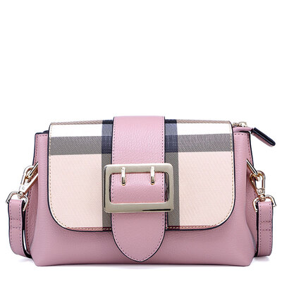 

Crocodile shirt CROCODILE casual womens bag plaid striped ladies shoulder diagonal cross bag large button bag 12821009-01 black