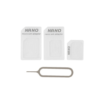 

3 in 1 Nano Sim Card to Micro Sim Card & Standard Sim Card Adapter Converter White