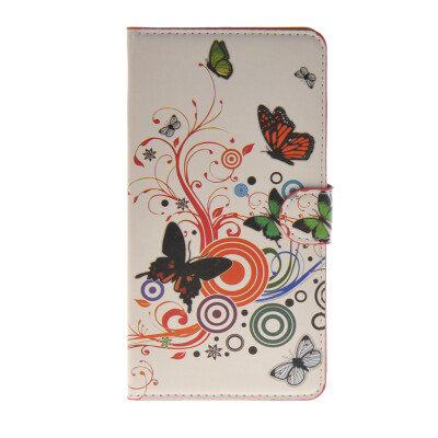 

MOONCASE Butterfly style Leather Side Flip Wallet Card Slot Stand Pouch ЧЕХОЛ ДЛЯ Samsung Galaxy Mega 2 G750F