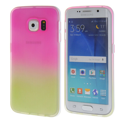 

MOONCASE Galsxy S6 Edge случай Радуга Гибкая Прочный силиконовый гель ТПУ Дело Чехол тонкий / A01