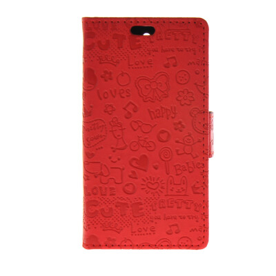 

MOONCASE Cute Little Witch Leather Side Flip Wallet Card Holder Stand Pouch ЧЕХОЛ ДЛЯ Sony Xperia Z4 Compact (Mini) Red