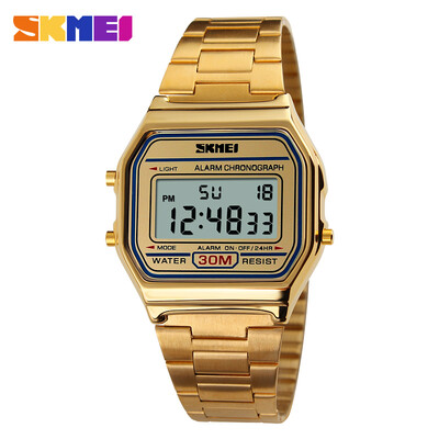 

SKMEI Men LED Digital Watch Sports Watches mens Relogio Masculino Relojes Stainless Steel Military Waterproof Wristwatch